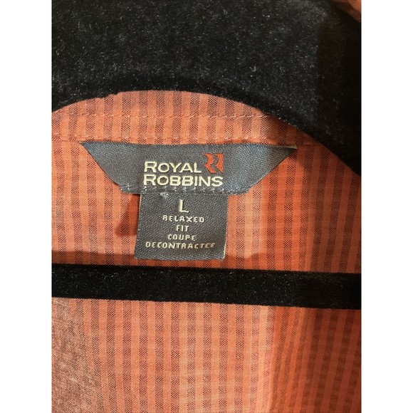 Royal Robbin’s Men’s M Button Short Sleeve Shirt Orange Fashion Logo - Picture 3 of 8